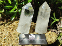 Polished Clear Quartz Crystals x 4 From Madagascar