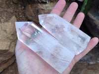 Polished Clear Quartz Crystals x 4 From Madagascar