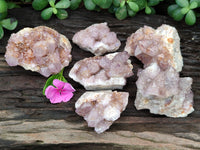 Natural Amethyst Spirit Quartz Clusters x 6 From Boekenhouthoek, South Africa