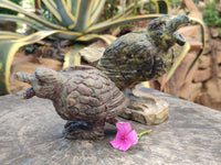 Hand Made Crow Carvings x 2 From Zimbabwe