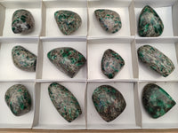 Polished Rare Emerald Mica In Matrix Standing Free Forms x 12 From Mutoko, Zimbabwe