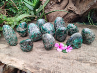 Polished Rare Emerald Mica In Matrix Standing Free Forms x 12 From Mutoko, Zimbabwe