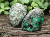 Polished Rare Emerald Mica In Matrix Standing Free Forms x 12 From Mutoko, Zimbabwe