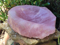 Polished Rose Quartz Bowl x 1 From Madagascar