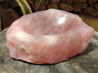 Polished Rose Quartz Bowl x 1 From Madagascar