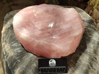 Polished Rose Quartz Bowl x 1 From Madagascar