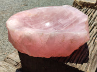 Polished Rose Quartz Bowl x 1 From Madagascar