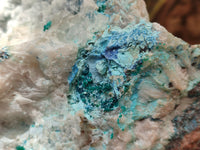 Natural Kaolinite Coated Dolomite On Dioptase Specimen x 1 From Congo