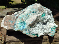 Natural Kaolinite Coated Dolomite On Dioptase Specimen x 1 From Congo