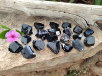 Natural Schorl Black Tourmaline Specimens x 20 From Erongo, Namibia