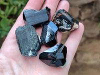 Natural Schorl Black Tourmaline Specimens x 20 From Erongo, Namibia