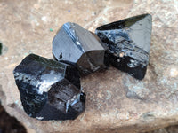 Natural Schorl Black Tourmaline Specimens x 20 From Erongo, Namibia