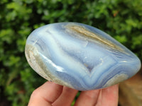 Polished Blue Lace Agate Standing Free Forms x 4 From Malawi