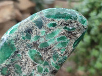 Polished Emerald Mica In Matrix Standing Free Forms x 3 From Mutoko, Zimbabwe