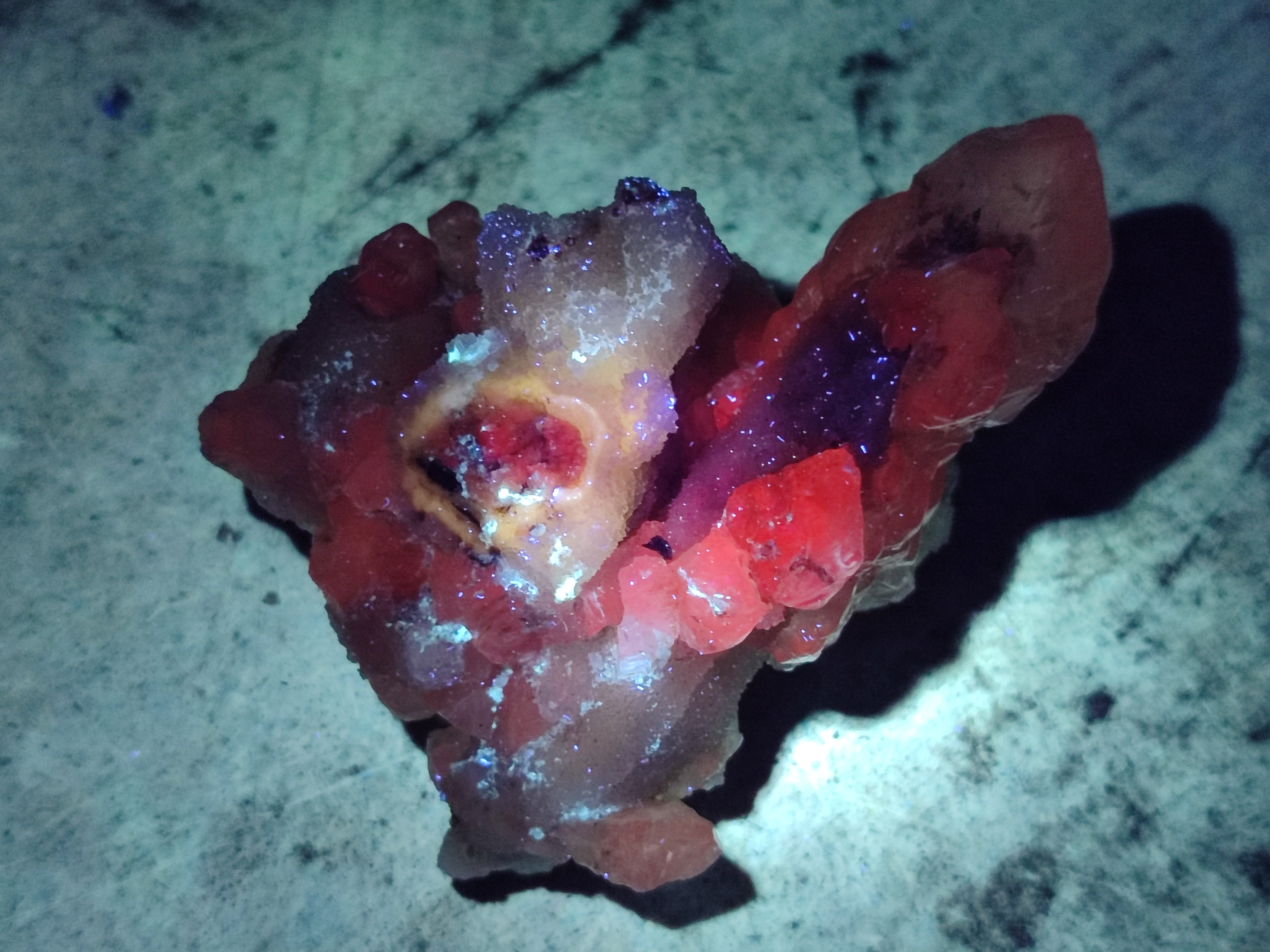 Natural Drusy Quartz Coated Calcite Pseudomorph Specimens x 6 From Alberts Mountain, Lesotho