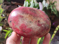 Polished Rhodonite Palm Stones x 3 From Zimbabwe