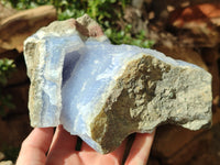 Natural Blue Lace Agate Geode Specimens x 2 From Nsanje, Malawi