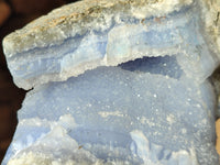 Natural Blue Lace Agate Geode Specimens x 2 From Nsanje, Malawi