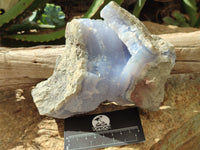 Natural Blue Lace Agate Geode Specimens x 2 From Nsanje, Malawi