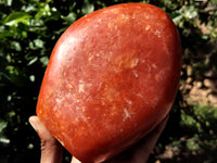 Polished Orange Twist Calcite Standing Free Form x 1 From Madagascar