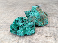 Natural Silky Malachite Specimens x 20 From Kasompe, Congo