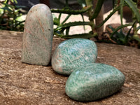 Polished Amazonite Standing Free Forms x 12 from Madagascar