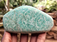 Polished Amazonite Standing Free Forms x 12 from Madagascar