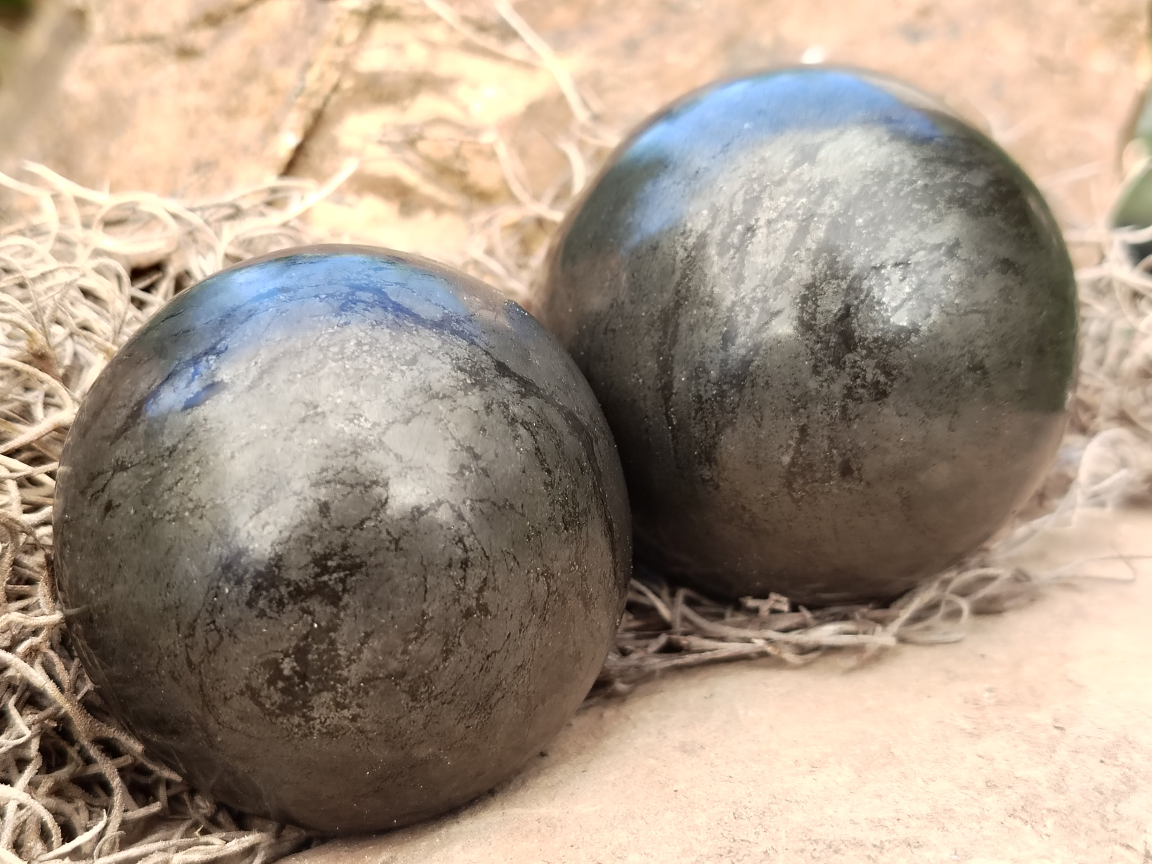 Polished Pharaoh Stone Spheres x 3 Zimbabwe