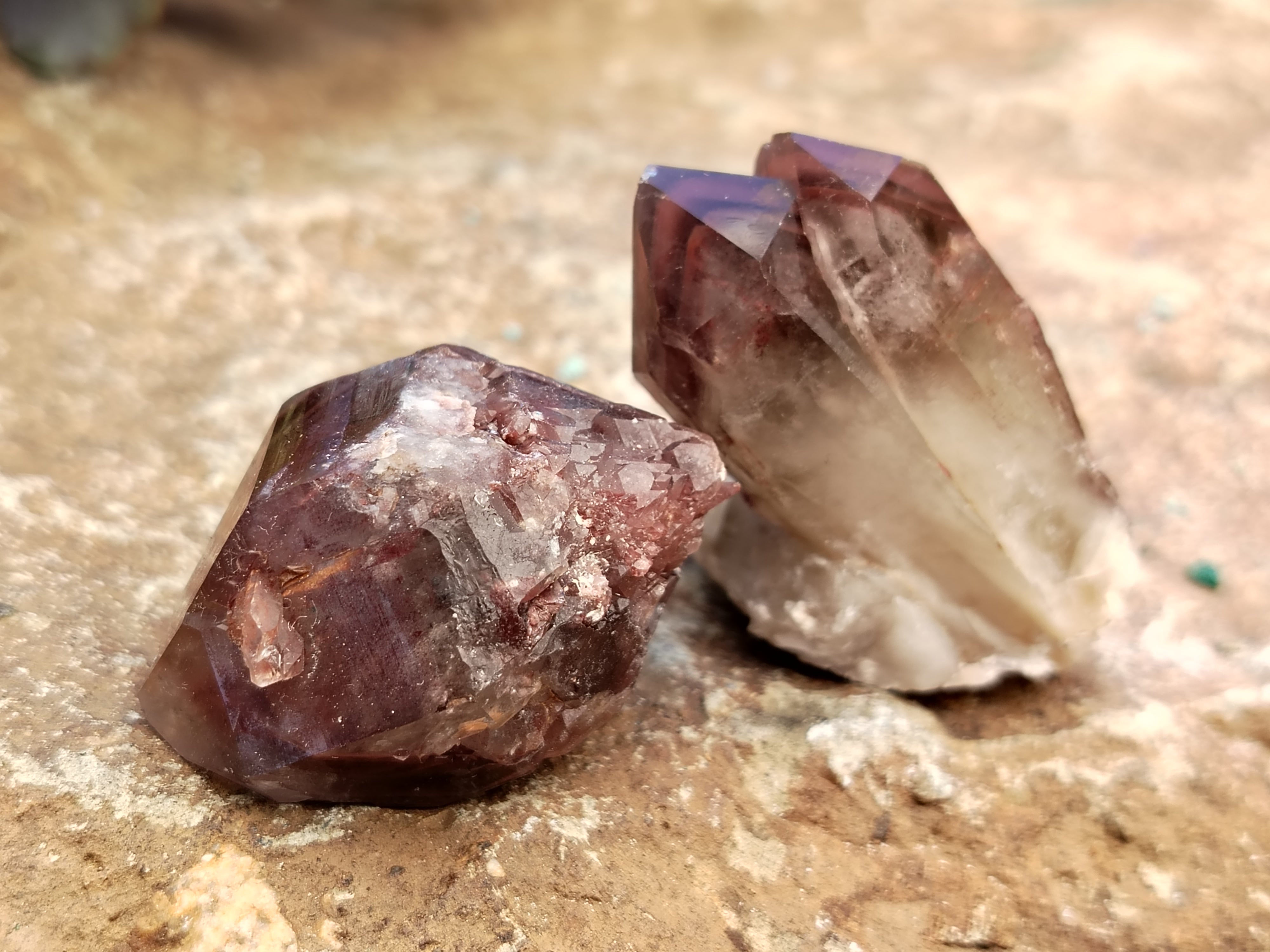 Natural Red Hematoid Quartz Crystals x 35 From Karoi, Zimbabwe