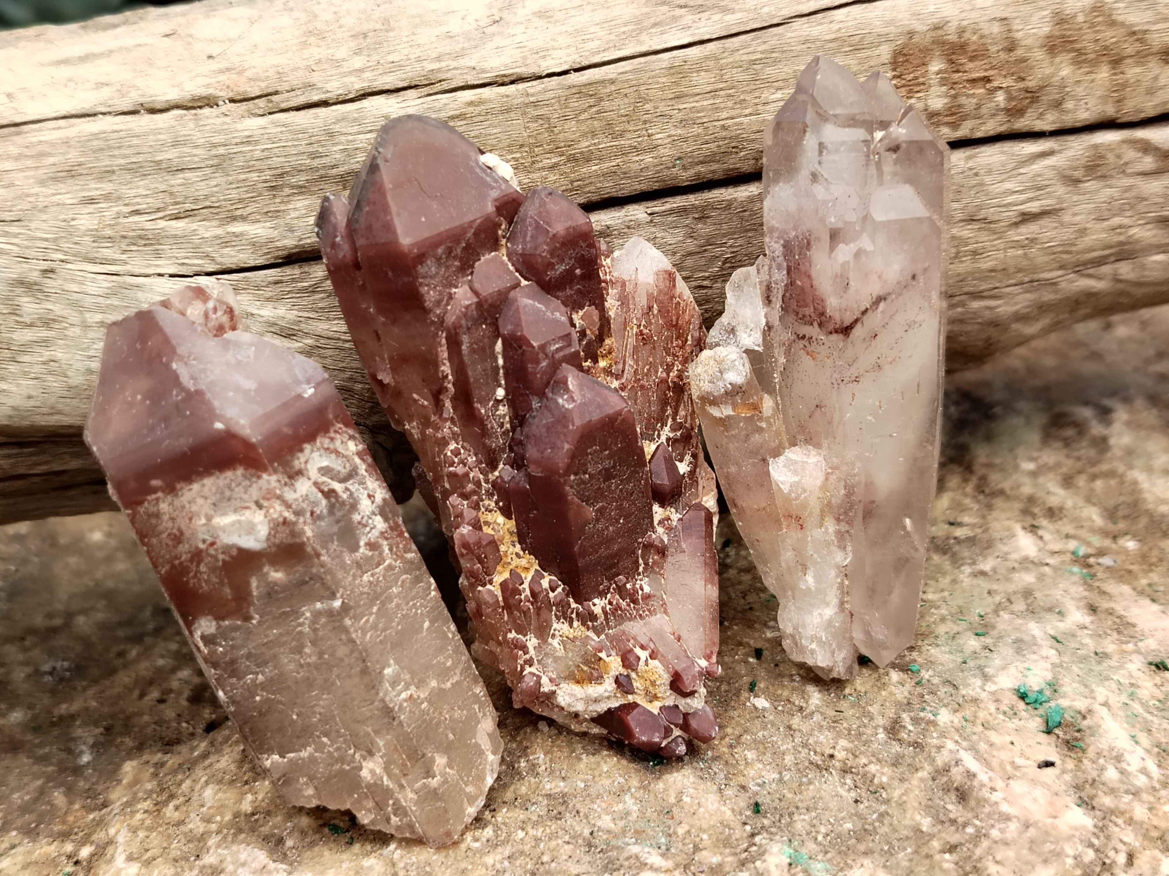 Natural Red Hematoid Quartz Crystals x 35 From Karoi, Zimbabwe