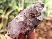 Natural Smokey Window Amethyst Crystals x 12 From Chiredzi, Zimbabwe