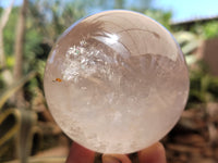 Polished Quartz Crystal Balls x 2 From Madagascar