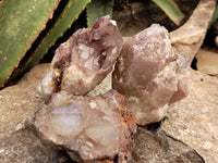 Natural Red Hematoid Quartz Clusters x 6 From Karoi, Zimbabwe