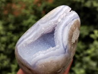 Polished Blue Lace Agate Geodes x 6 From Nsanje, Malawi