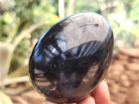 Polished Black Basalt Gemstone Eggs x 6 From Madagascar