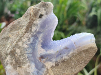 Natural Blue Lace Agate Geode Specimens x 2 From Nsanje, Malawi