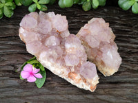 Natural Amethyst Spirit Quartz Clusters x 2 From Boekenhouthoek, South Africa