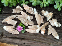 Natural Drusy Quartz Coated Calcite Pseudomorph Specimens x 12 From Alberts Mountain, Lesotho