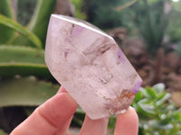 Polished Smokey Amethyst Window Quartz Crystals x 6 From Akansobe, Madagascar