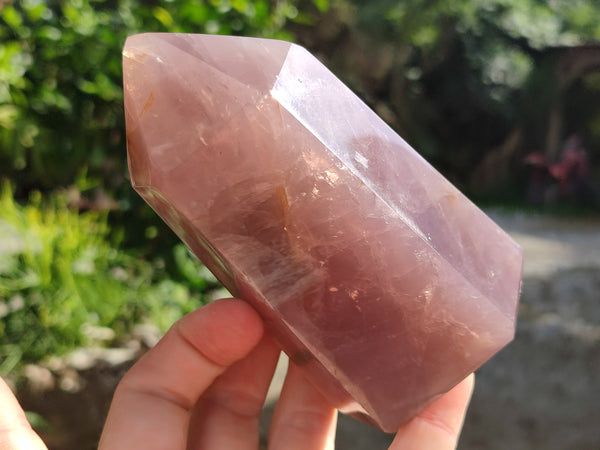 Polished Lavender Rose Quartz Points x 2 From Madagascar