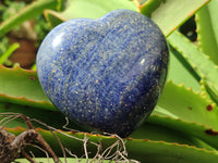 Polished Lazulite Gemstone Hearts x 4 From Madagascar