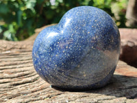 Polished Lazulite Gemstone Hearts x 4 From Madagascar