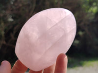 Polished Rose Quartz Standing Free Forms x 3 From Madagascar