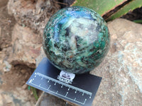 Polished Emerald Mica In Matrix Sphere x 1 From Mutoko, Zimbabwe