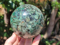 Polished Emerald Mica In Matrix Sphere x 1 From Mutoko, Zimbabwe