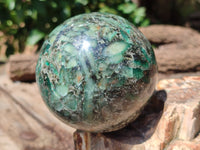 Polished Emerald Mica In Matrix Sphere x 1 From Mutoko, Zimbabwe