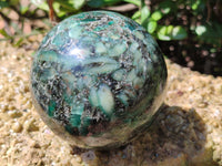 Polished Emerald Mica In Matrix Sphere x 1 From Mutoko, Zimbabwe