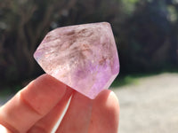 Polished Smokey Amethyst Window Quartz Crystals x 20 From Akansobe, Madagascar