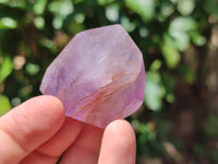 Polished Smokey Amethyst Window Quartz Crystals x 20 From Akansobe, Madagascar