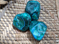 Polished Dioptase With Shattuckite and Malachite Free Forms - sold per item - From Congo